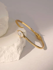 Marquise Snake Cuff Bracelet
