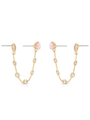 Double Piercing Rose Earrings