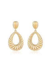 Teardrop Wave Detailed Earrings