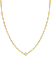 Single Chain Crystal Bead Necklace