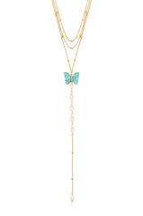Turquoise Butterfly Lariat