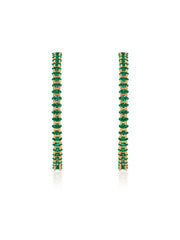 Emerald Marquise Hoops