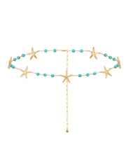 Starfish and Turquoise Bead Waist Chain