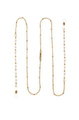 Dainty Pearl and Gold Eyeglass Chain