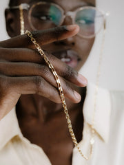 Golden Rays Rectangle Eyeglass Chain