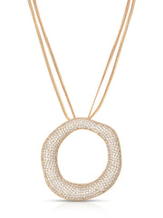 Open Circle Pavè Necklace