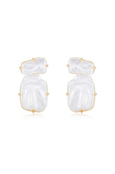Edge of Water Double Pearl Earrings