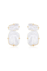 Edge of Water Double Pearl Earrings