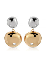Polished Double Pebble Drop Earrings
