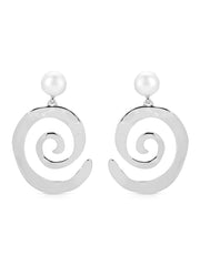 Aura Swirl Pearl Earrings