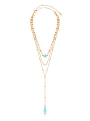 Forever Falling Turquoise Lariat