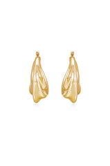 Crescent Swirl Hoop Earrings
