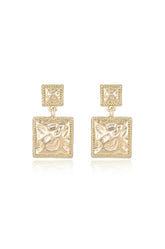 Repeated Square Dangle Earrings