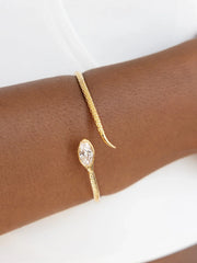 Marquise Snake Cuff Bracelet