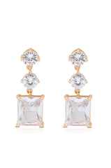 Yours Truly Crystal Dangle Earrings