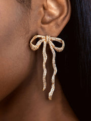 Pave Bow Earrings