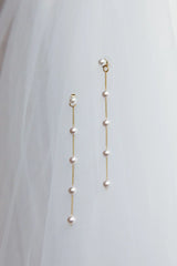 Gaia Pearl Drop Earrings Gold