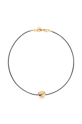Polished Pebble Leather Pendant Necklace