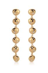 Polished Pebble Linear Dangle Earrings