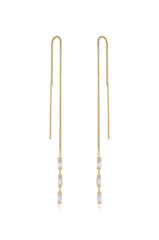 Crystal Baguette Threader Earrings