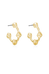 Free Form Ball Hoop Earrings