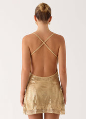Kaitlin Mini Dress - Gold