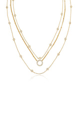 Monroe Crystal Strand Layered Necklace