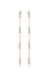 Linear Crystal Drop Earrings