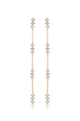 Linear Crystal Drop Earrings