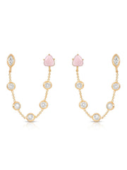 Double Piercing Rose Earrings