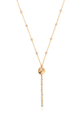 Polished Pebble Crystal Chain Lariat