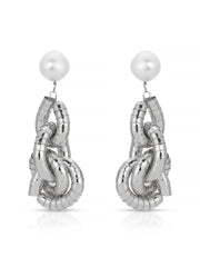 Liquid Gold Pearl Drop Earrings