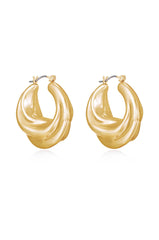 Crescent Swirl Hoop Earrings