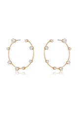 Celestial Large Wire & Crystal Ring Earrings