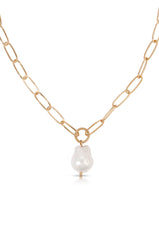 Single Pearl Chain Necklace