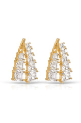 Front and Back Crystal Dangle Earrings