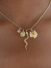 Serpentina Snake Charm Necklace