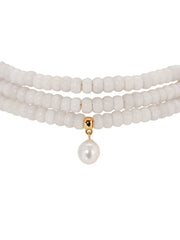 Marina Layers White Quartz Necklace