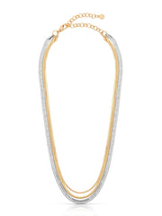 Mixed Metal Strands Necklace