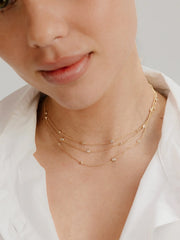 Crystal Dot Layered Necklace