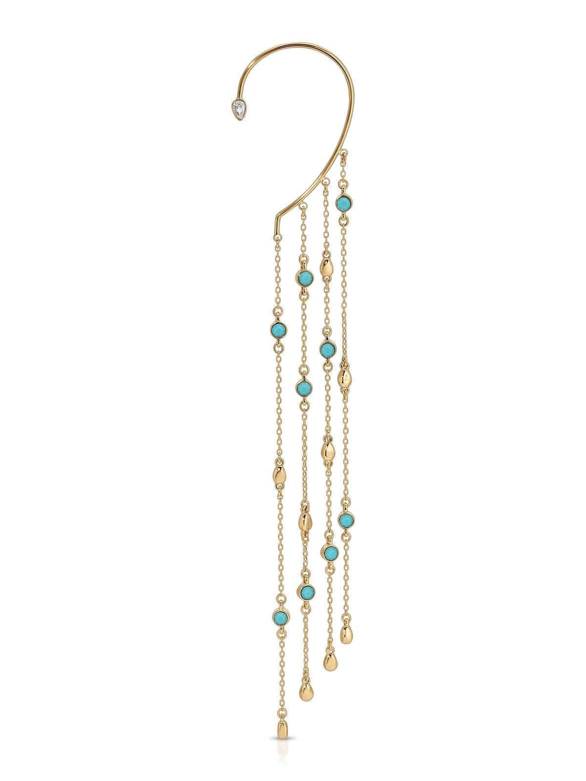 Linear Chains Statement Ear Cuff