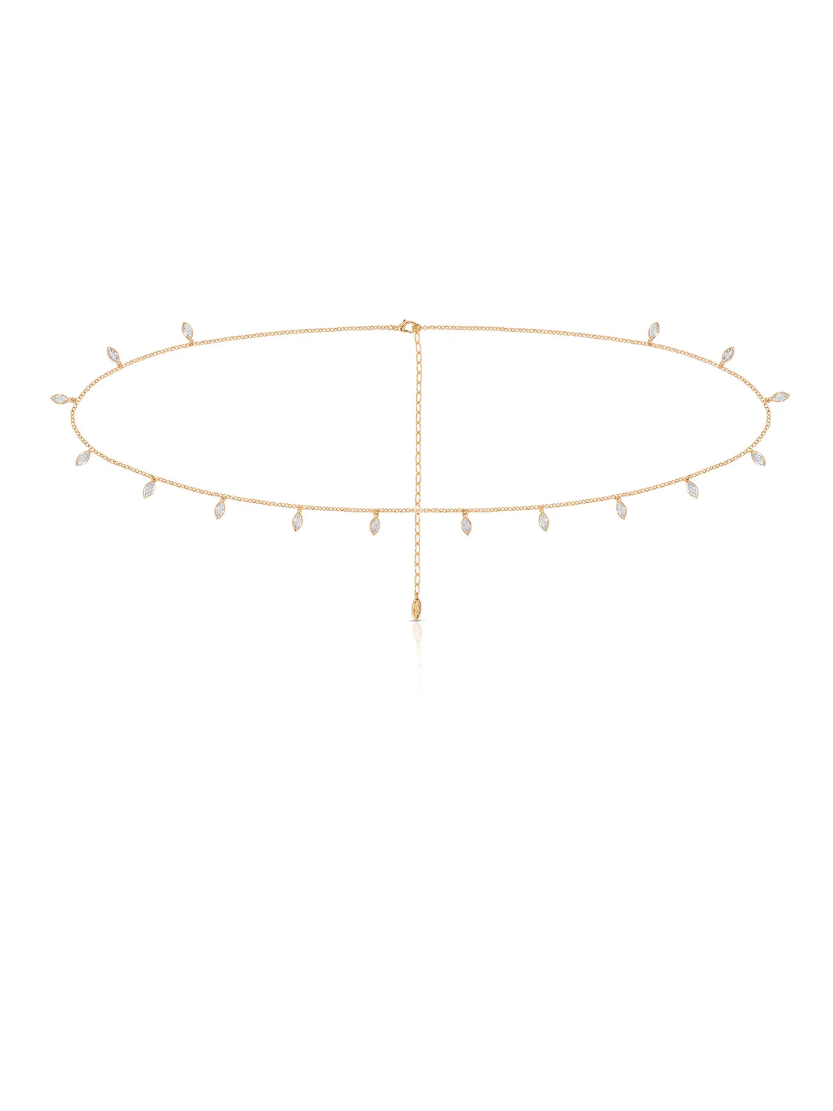 Crystal Droplet Thin Cha Body Chain
