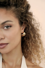 Triple Ribbed Hoops