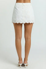 Atelier Eyelet Mini Skirt
