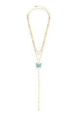 Turquoise Butterfly Lariat
