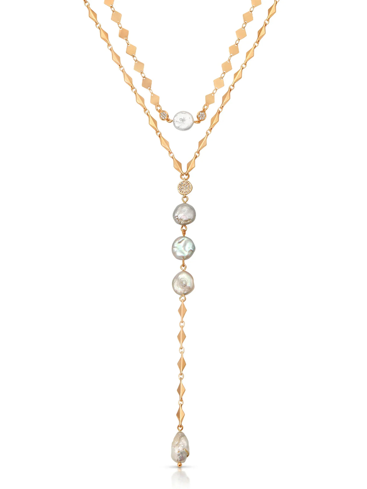 Dreamin' Freshwater Pearl Lariat Set