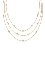 Crystal Dot Layered Necklace