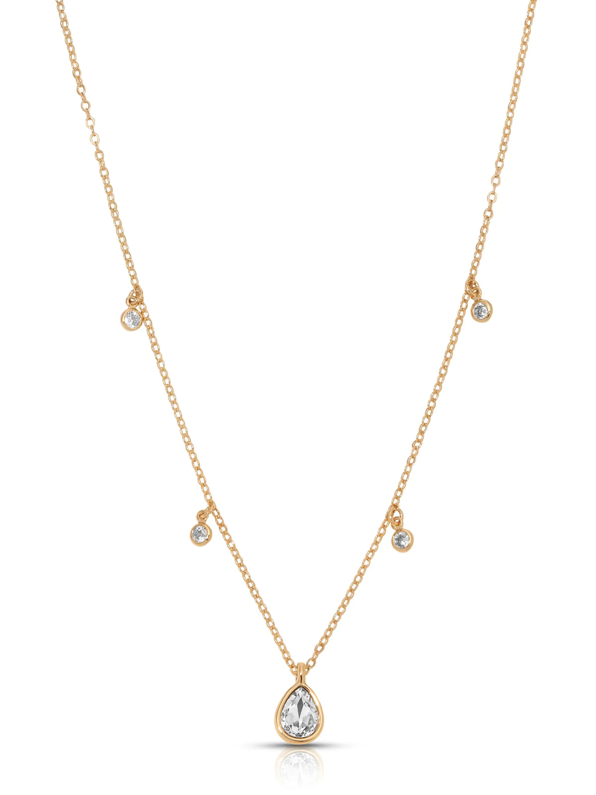 Dripping in Crystals Drop Necklace
