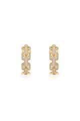 Crystal Chain Link Hoops