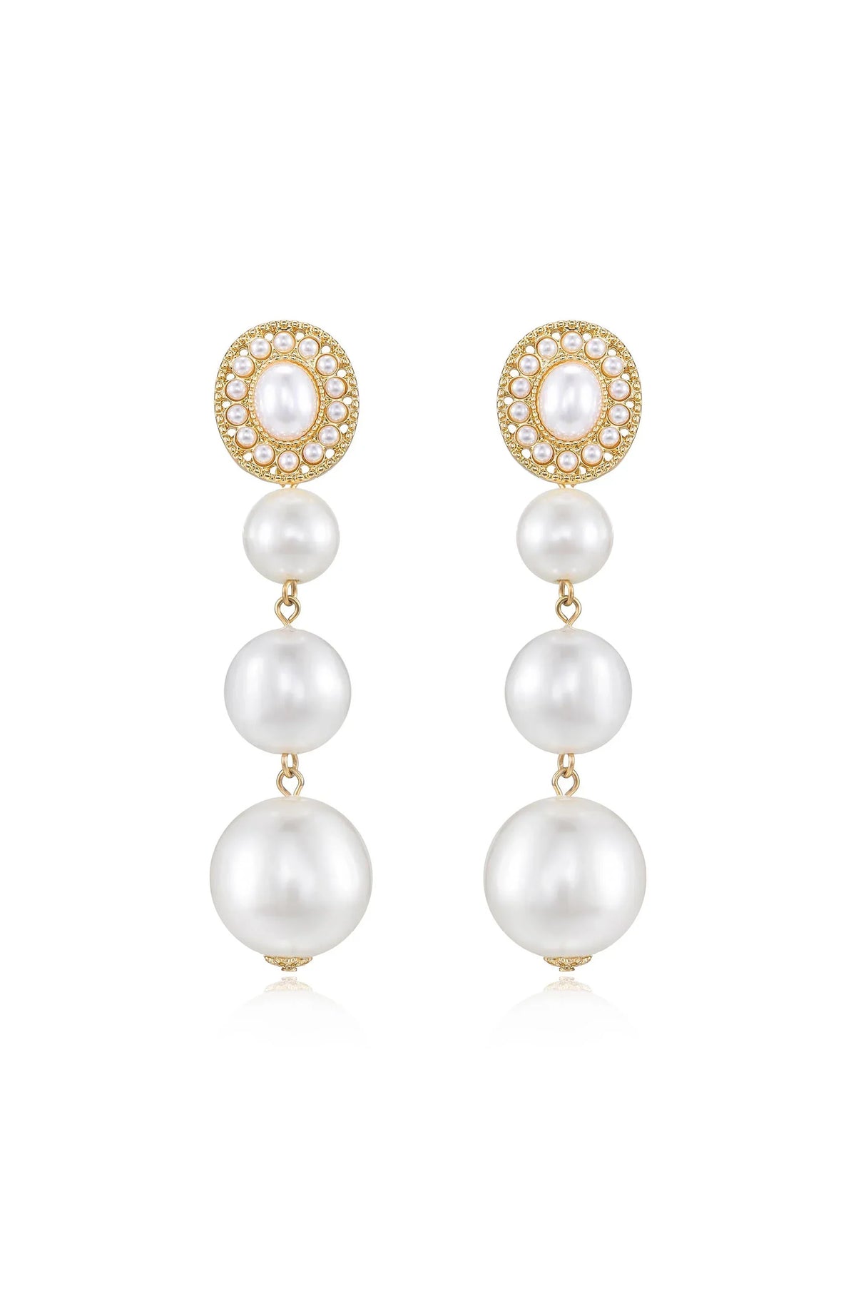 Graduating Pearl Dangle Earrings